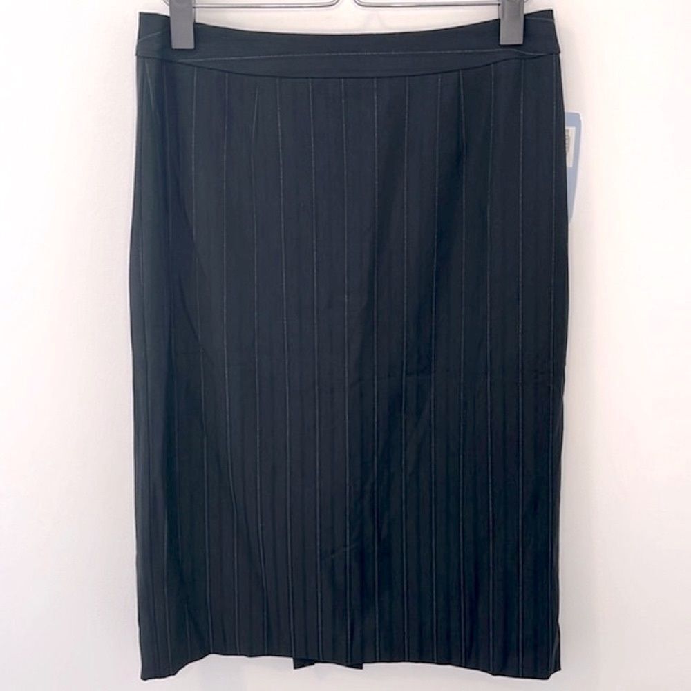 NWT Semantiks Black Women’s Pencil Skirt Pinstripes Business Casual 2